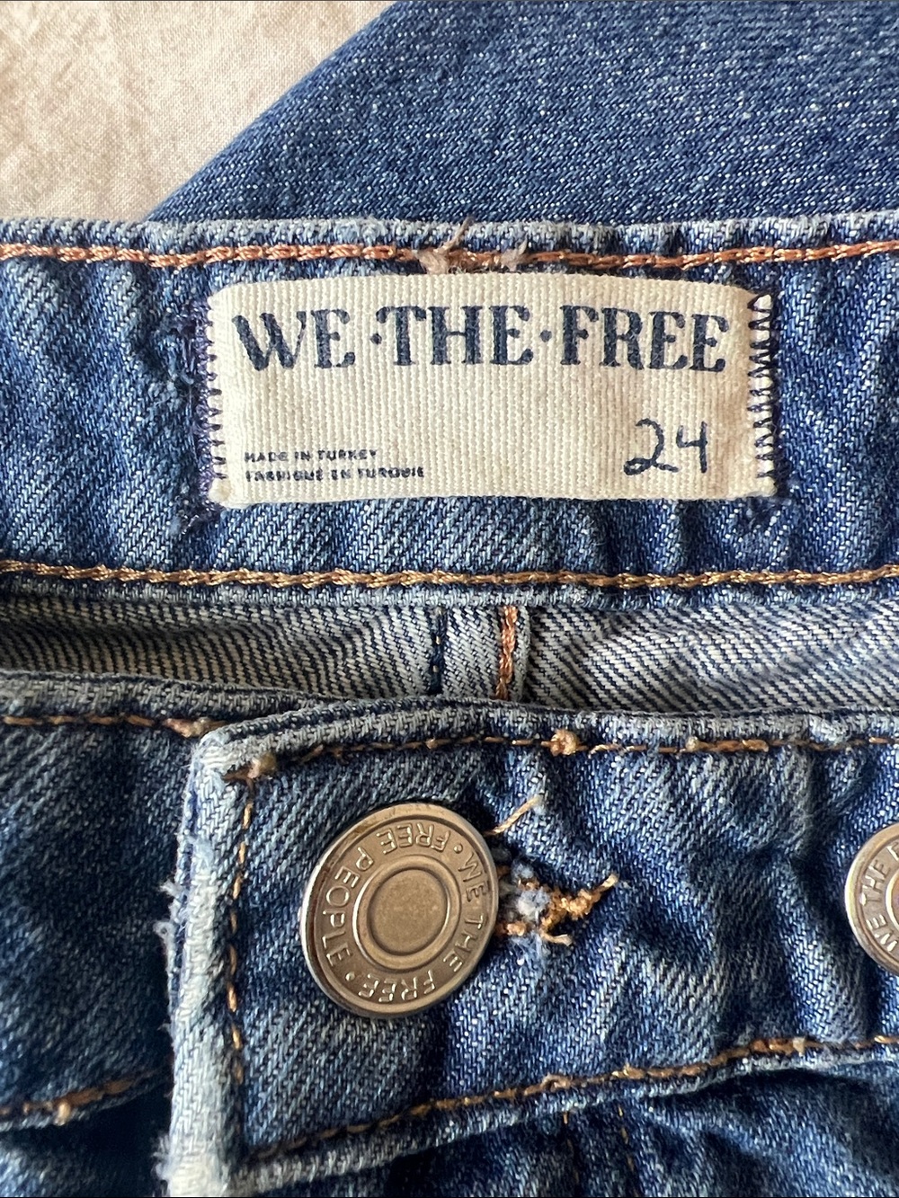 We The Free Jeans Palmer Cuff Vintage High-Rise Wide Leg Free People Revolve - Picture 11 of 14